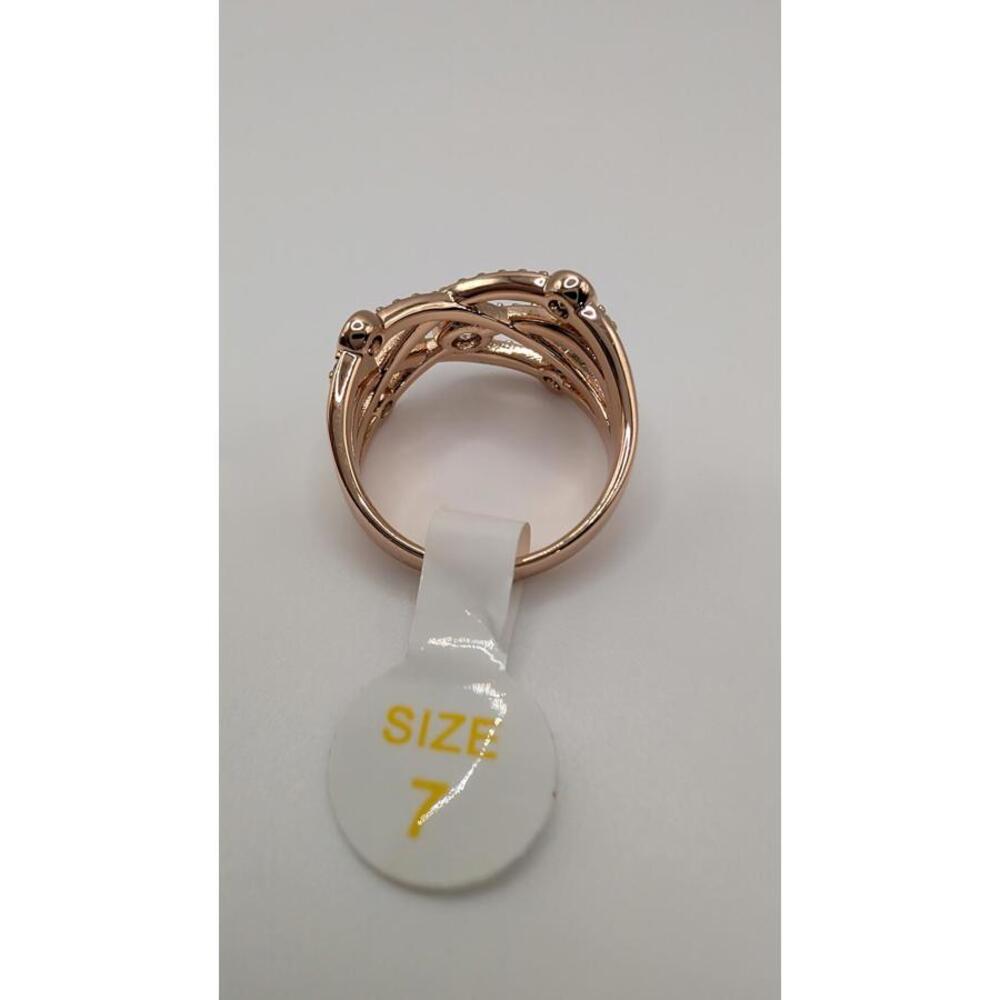 Elegant Rose Gold plated Ring Size 7 - Picture 3 of 8